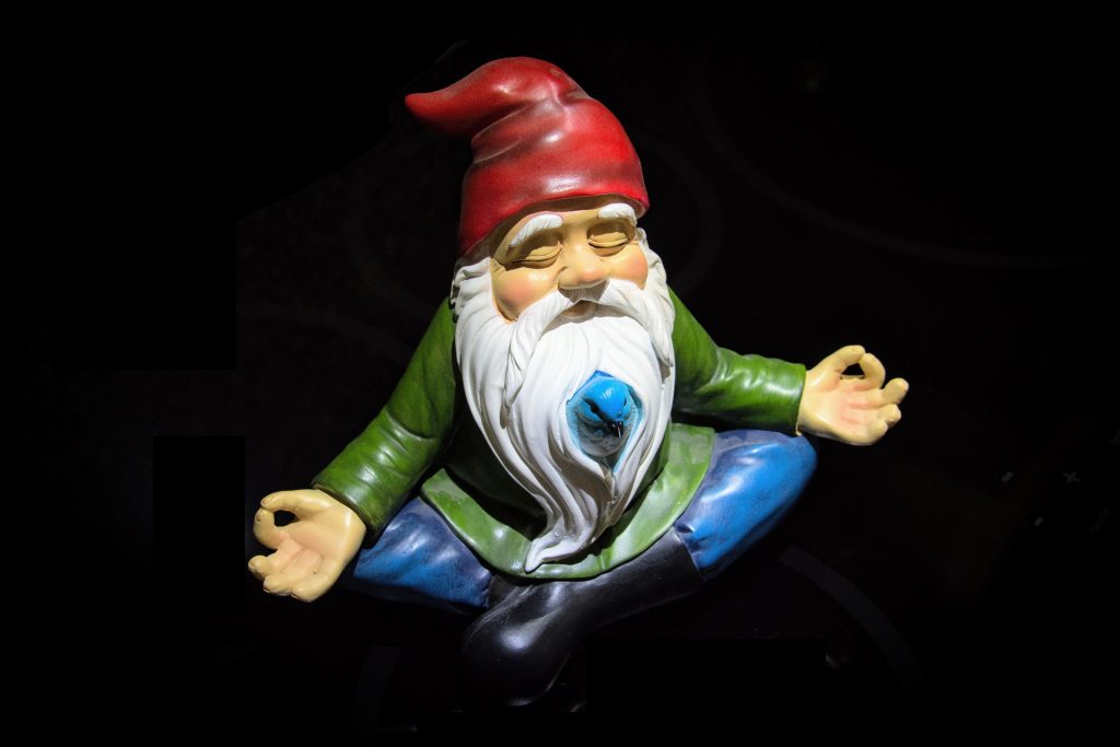 Meditating gnome